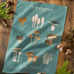 Sale Champignons French Tea Towel Kitchen Textiles & Clothing