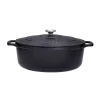 Online Black Cast Iron Oval Dutch Oven, 29cm Pots & Pans