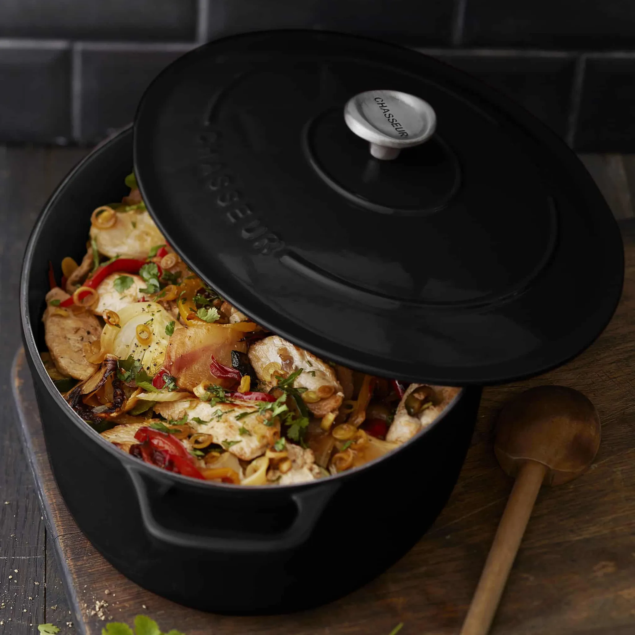 Online Black Cast Iron Oval Dutch Oven, 29cm Pots & Pans