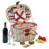 Discount Cheverny Cherry Print Picnic Basket, 4 Person Tableware Brands|Picnicware