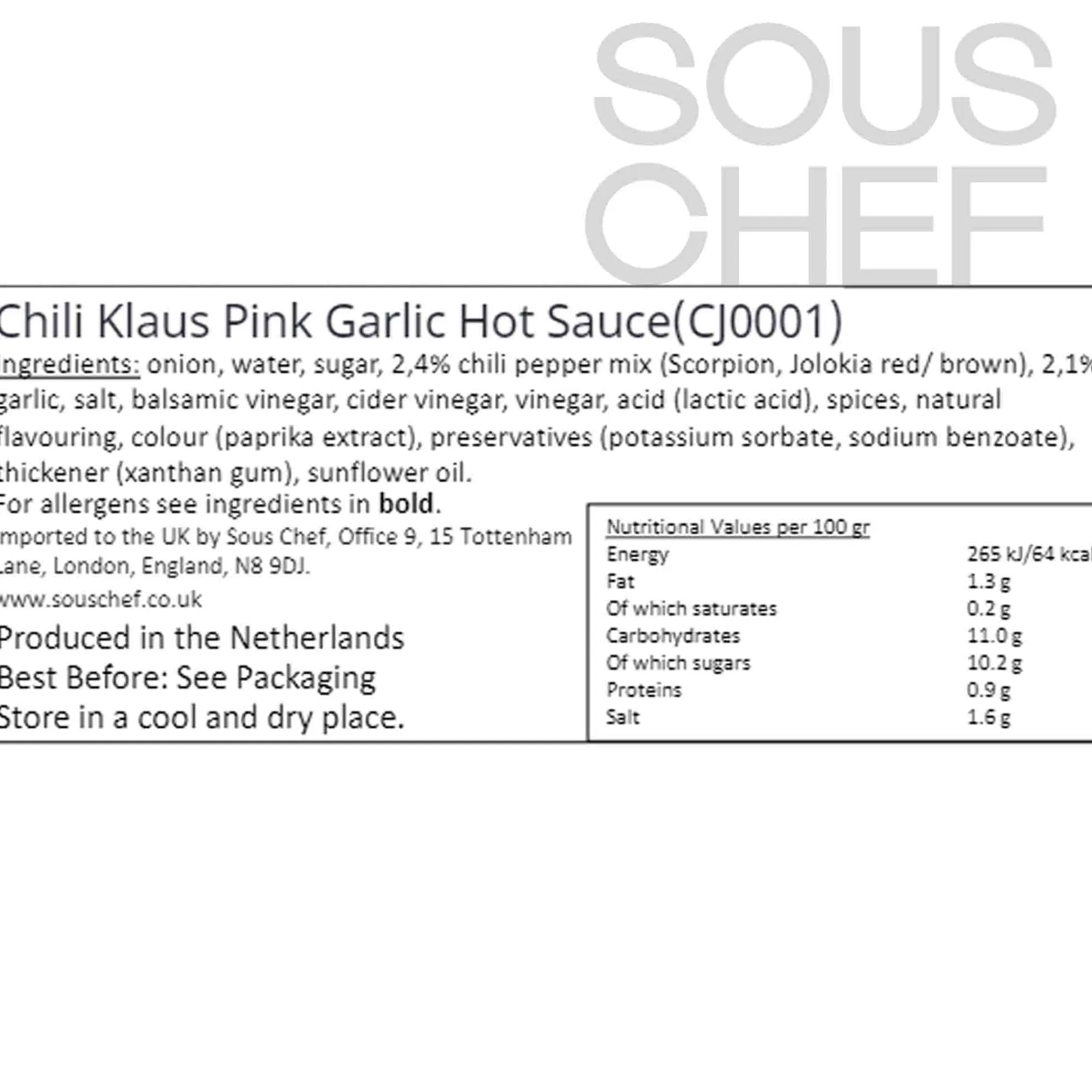 Pink Garlic Hot Sauce, 147ml Ingredients Brands|Sauces & Condiments