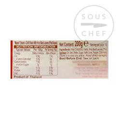 Sale Chilli Paste With Holy Basil, 200g Ingredients Brands|Southeast Asian Ingredients