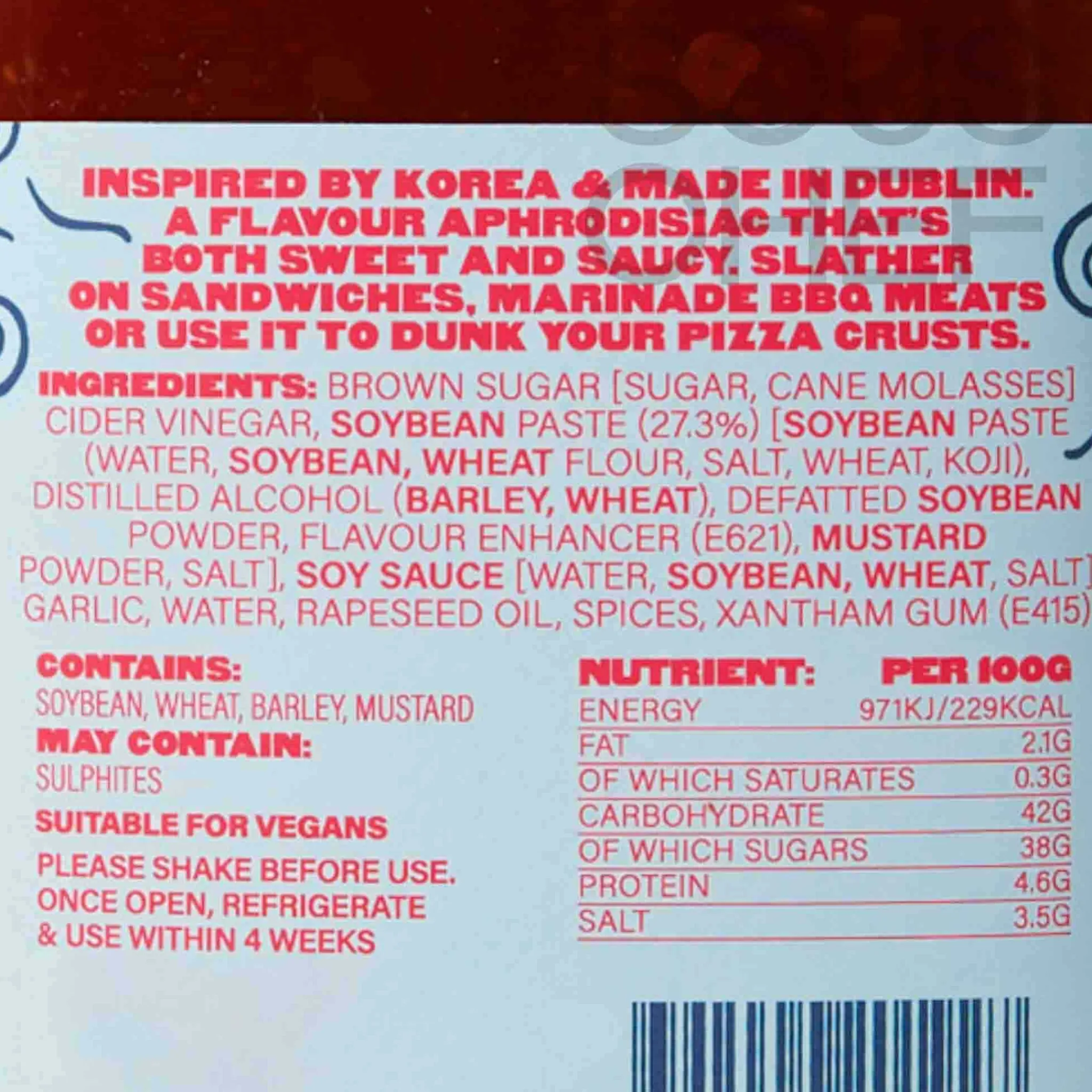 Discount Korean BBQ Sauce, 350g Ingredients Brands|Sauces & Condiments