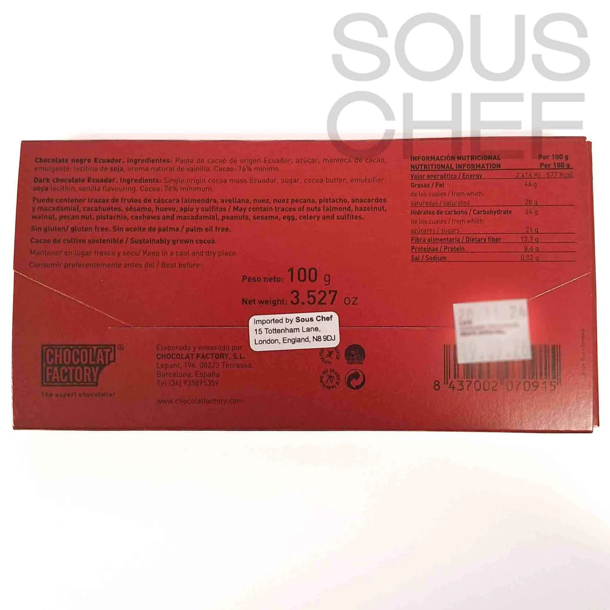 Best Ecuador Dark Chocolate Bar, 100g Ingredients Brands|Chocolate & Sweets