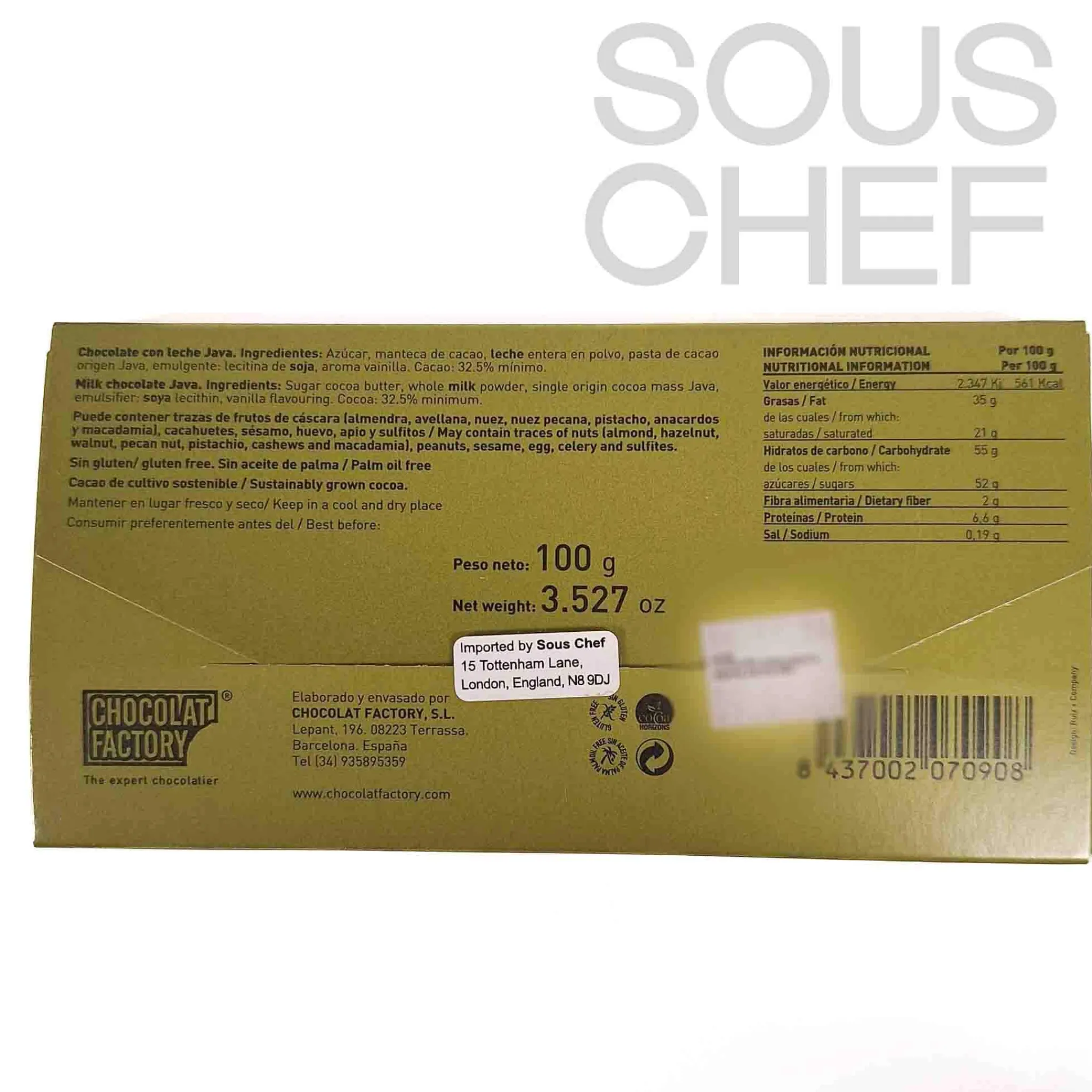 Clearance Java Milk Chocolate Bar, 100g Ingredients Brands|Chocolate & Sweets