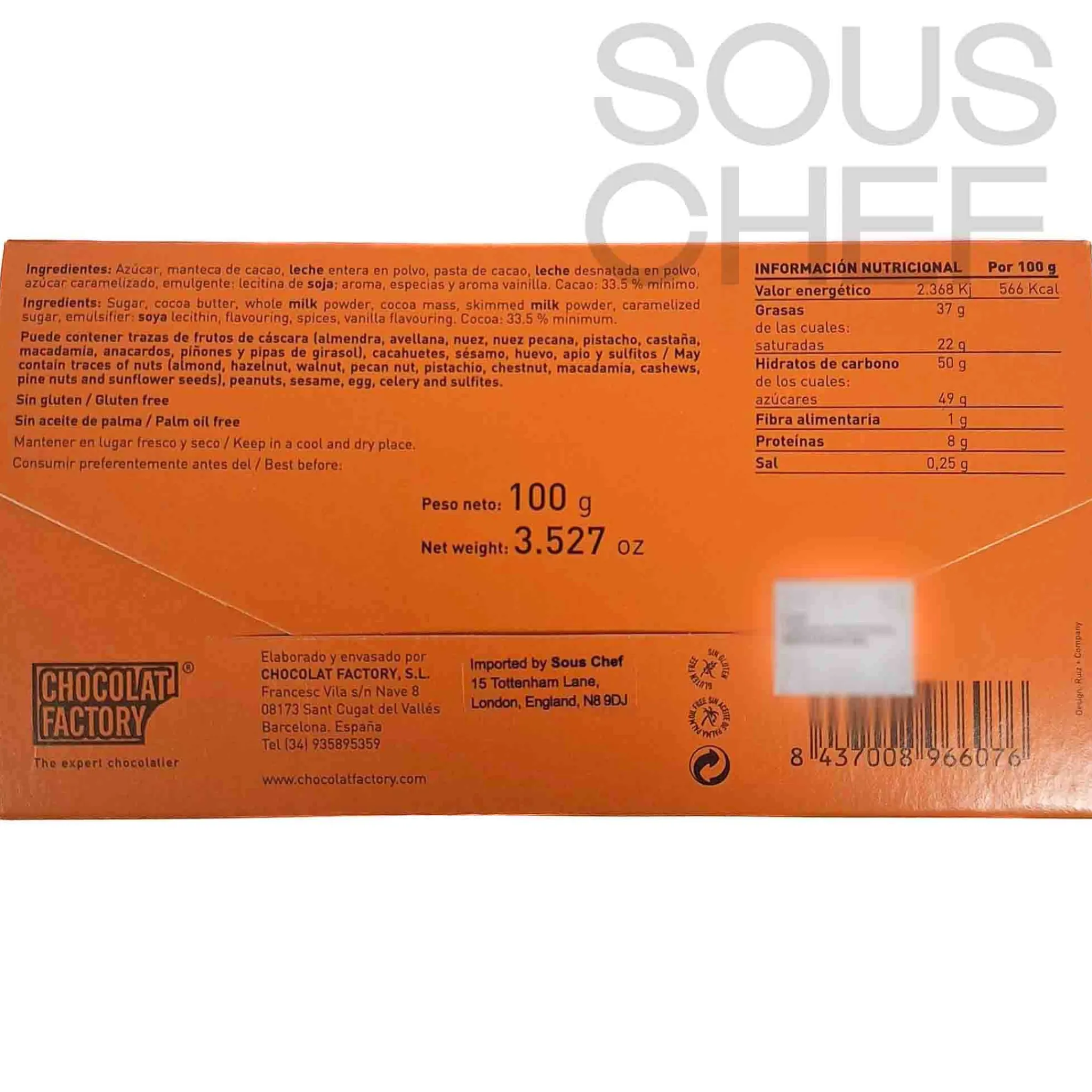 Milk Chocolate Bar with Caramel, 100g Ingredients Brands|Chocolate & Sweets
