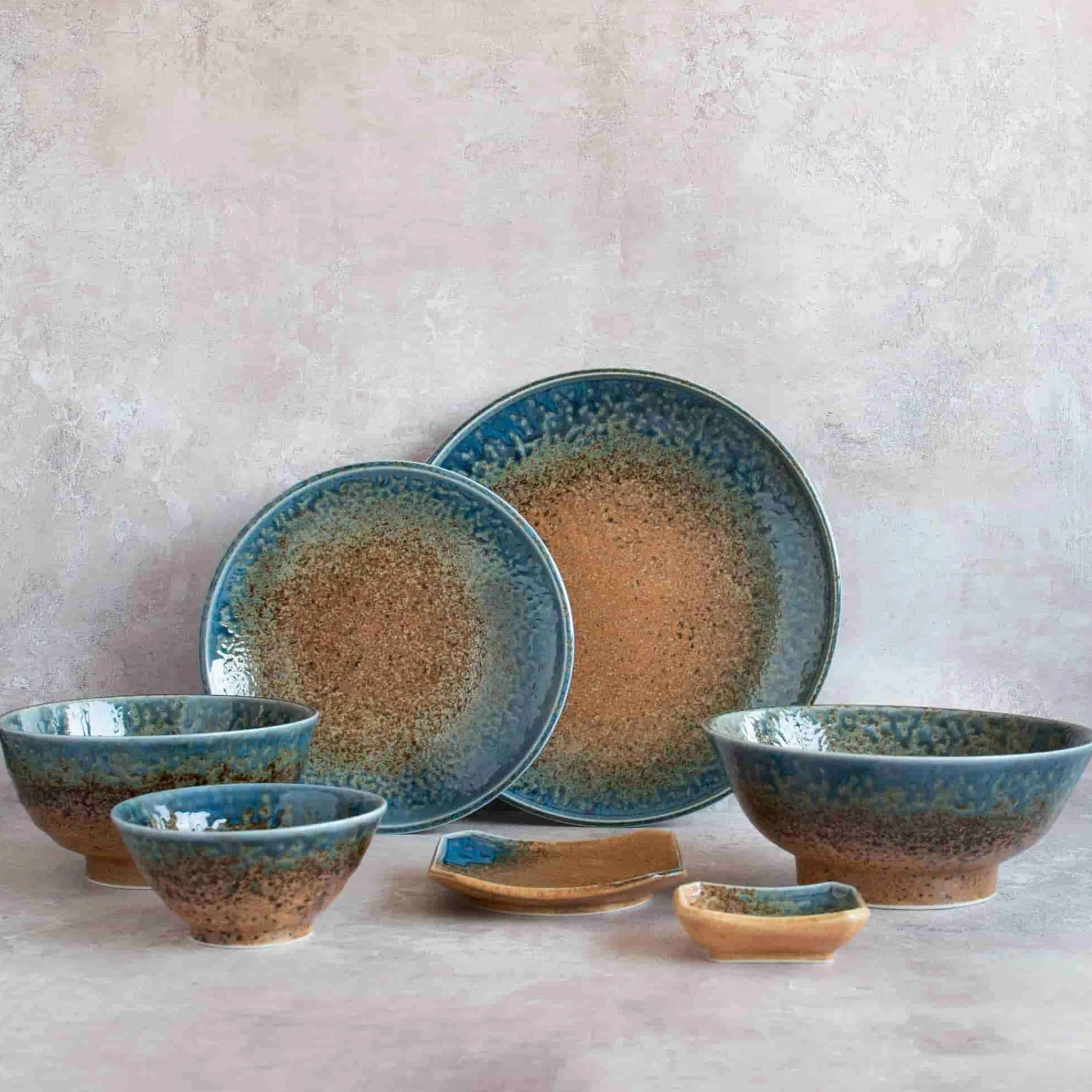 Sale Chouseki Blue Gold Sauce Dish, 9cm x 6.5cm x 2.5cm high Tableware Brands|Japanese Ingredients