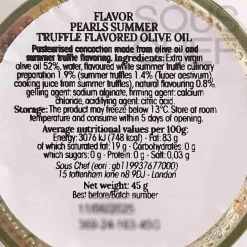 Sale Extra Virgin Olive Oil & Summer Truffle Pearls, 45g Ingredients Brands|French Ingredients