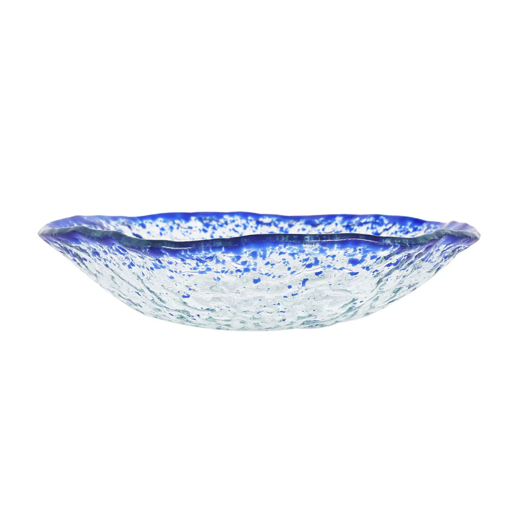 Outlet Cobalt Blue Rim Glass Bowl, 17.5cm Crockery & Dinnerware|Bowls