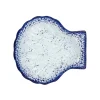 Cobalt Blue Rim Glass Scallop Serving Dish, 18cm Tableware Brands