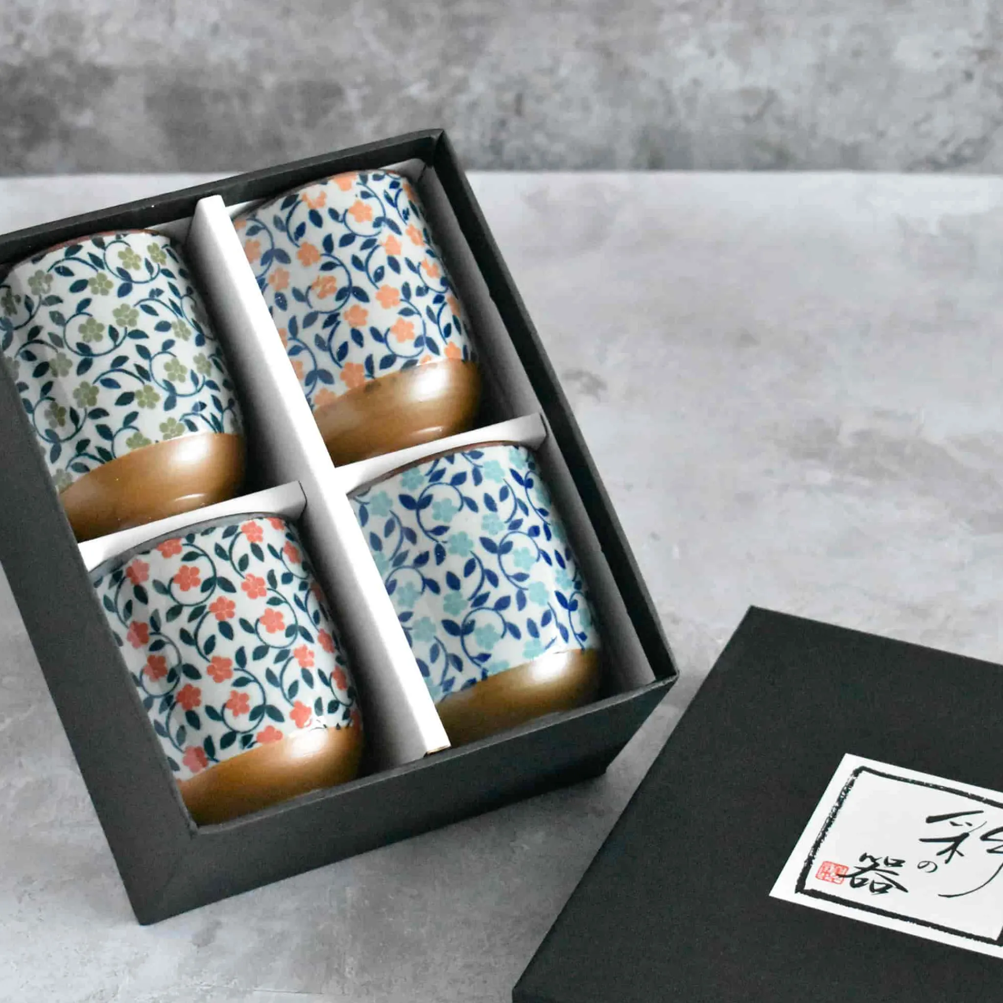 Discount Colourful Japanese Flower Tea Cup Set Tableware Brands|Japanese Ingredients