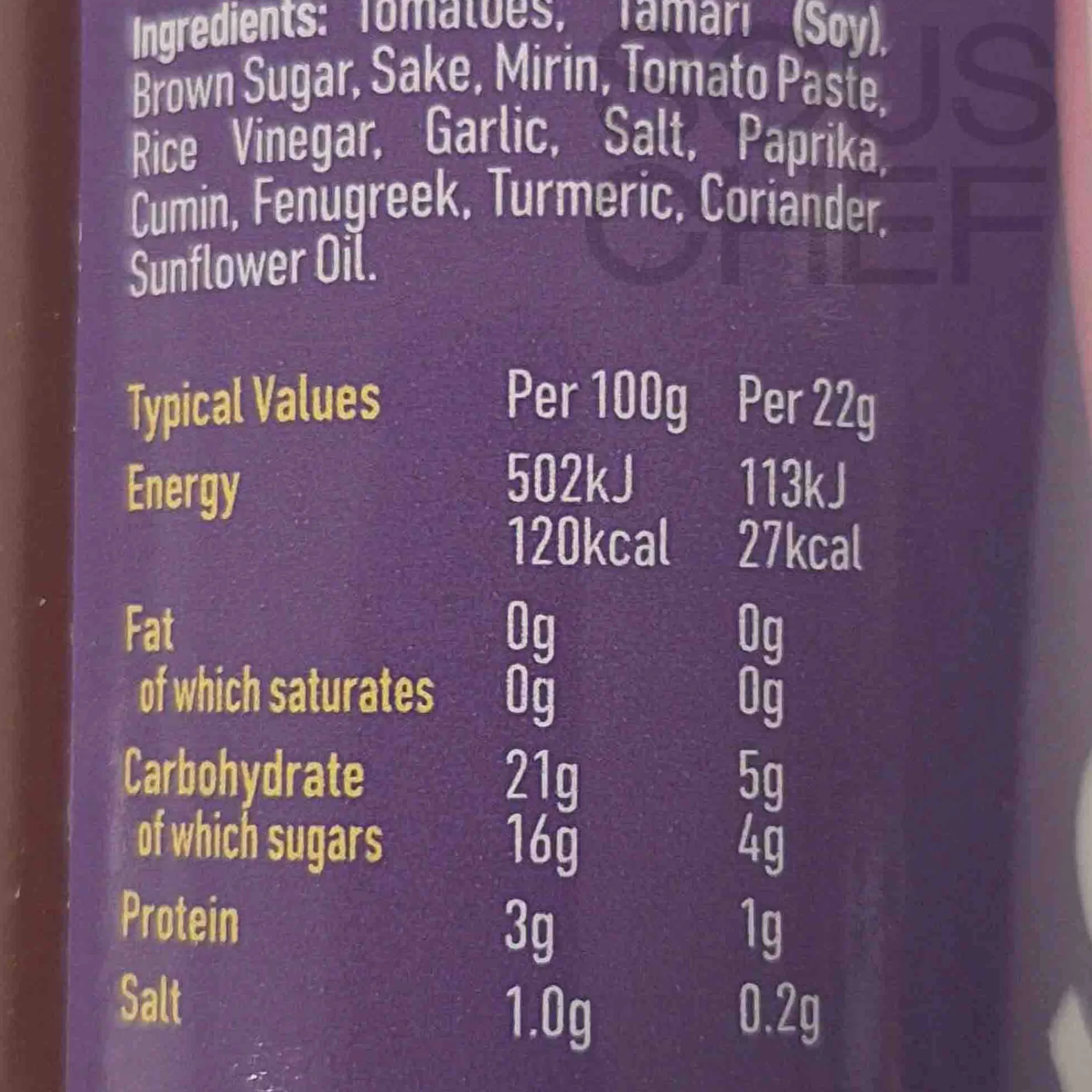 Hot Sunday Sauce, 250ml Ingredients Brands|Sauces & Condiments
