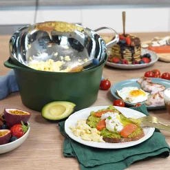 Hot Stainless Steel Bain Marie Bowl, 24cm Pots & Pans|Kitchen Tools & Utensils