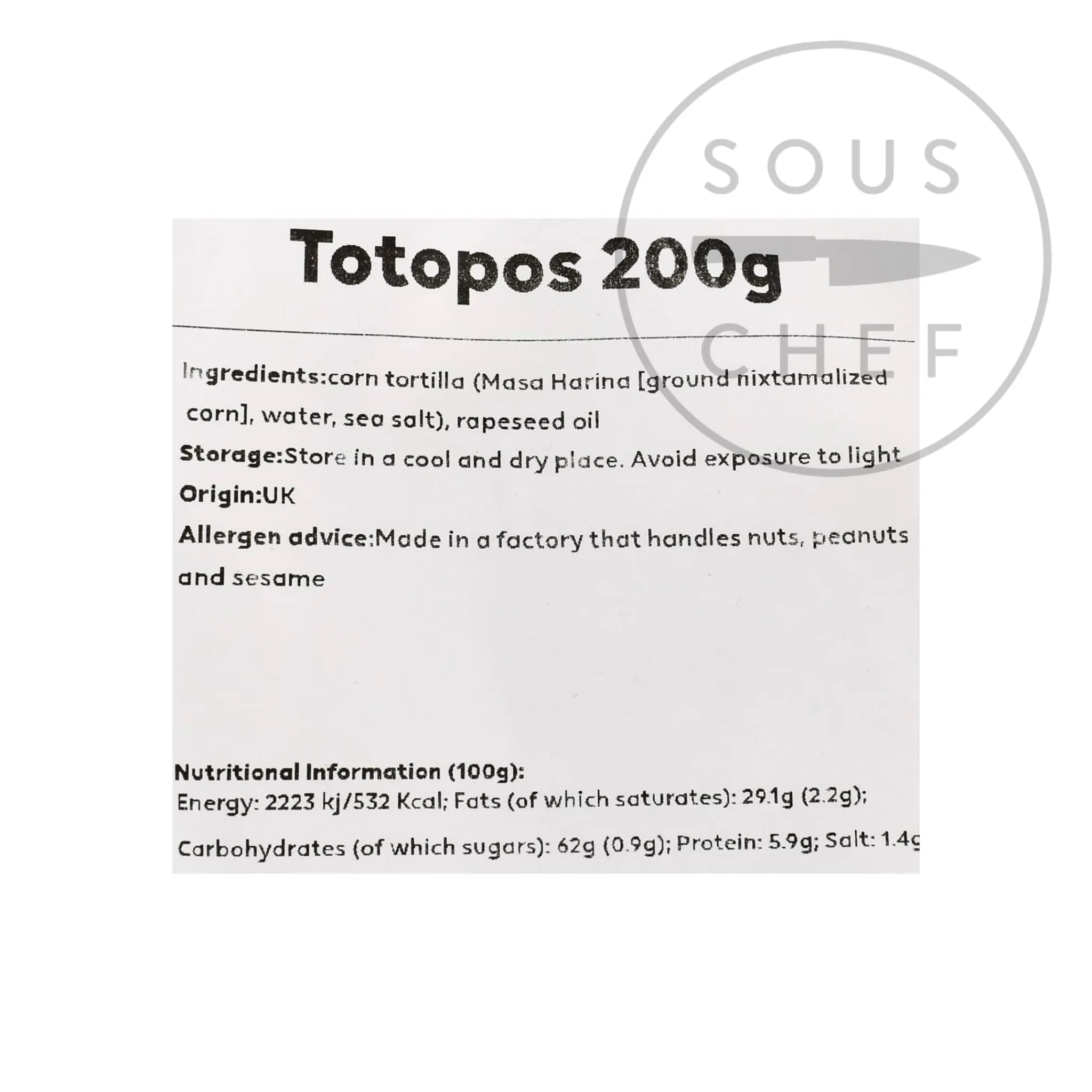 Clearance Fresh Totopos Tortilla Crisps, 200g Ingredients Brands|Snacks