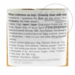 Online Creamy Miso With Koji, 500g Ingredients Brands|Japanese Ingredients