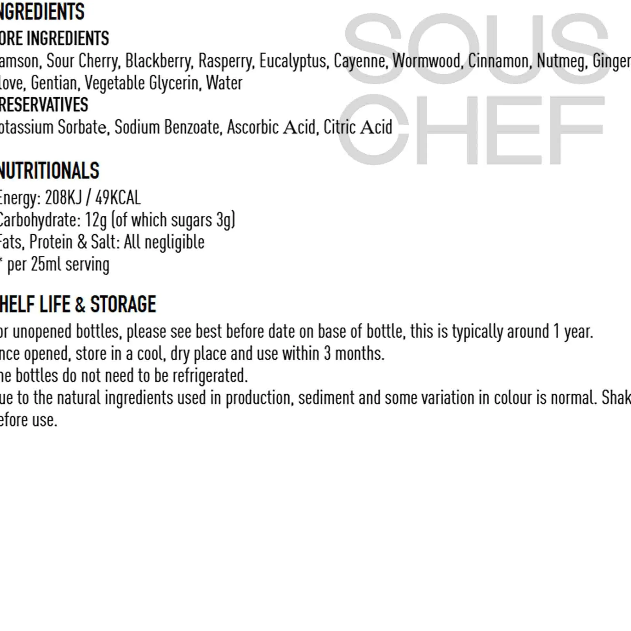 New Rich Berry Non-Alcoholic Spirit, 500ml Ingredients Brands|Drinks