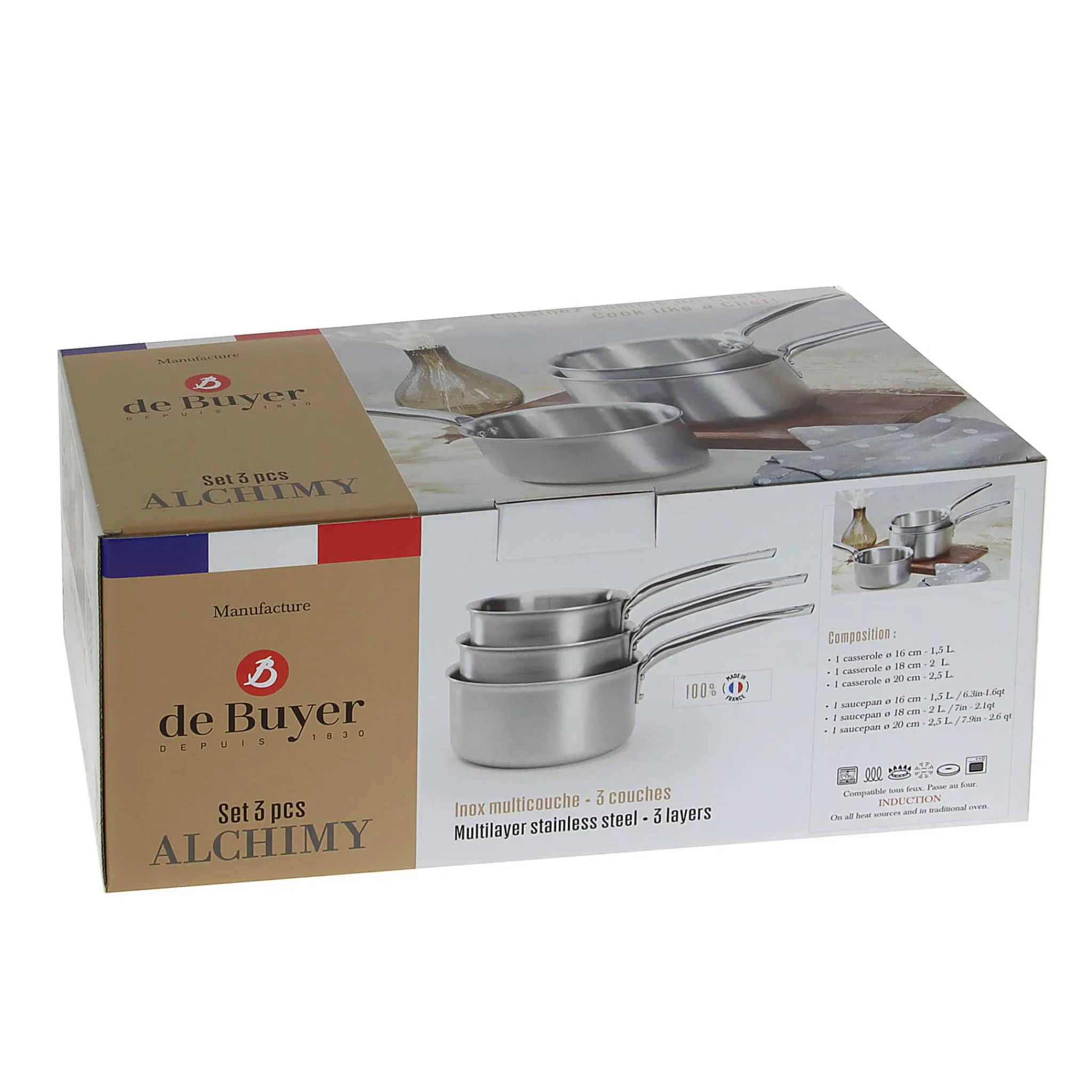 Best Alchimy 3 Piece Saucepan Set Pots & Pans