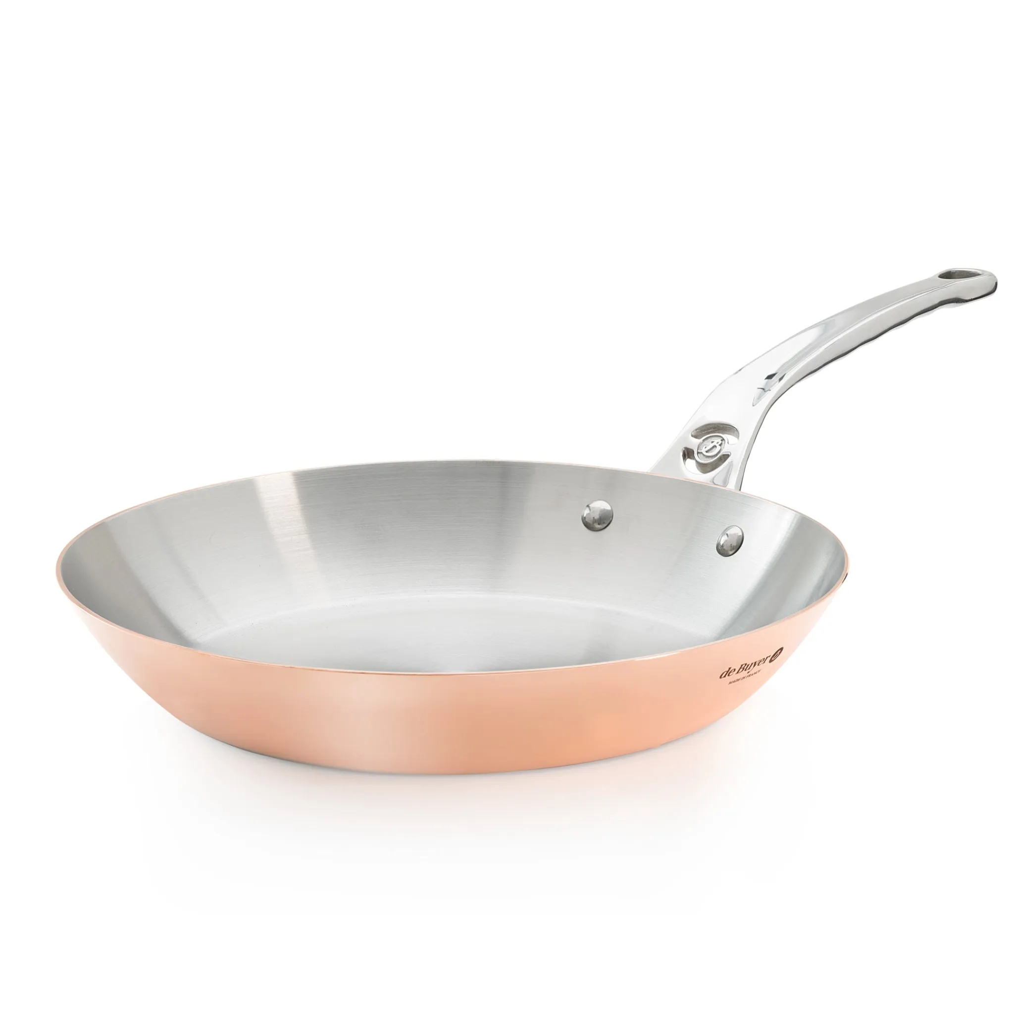 Clearance Inocuivre Copper Frying Pan with Stainless Steel Handle, 28cm Pots & Pans