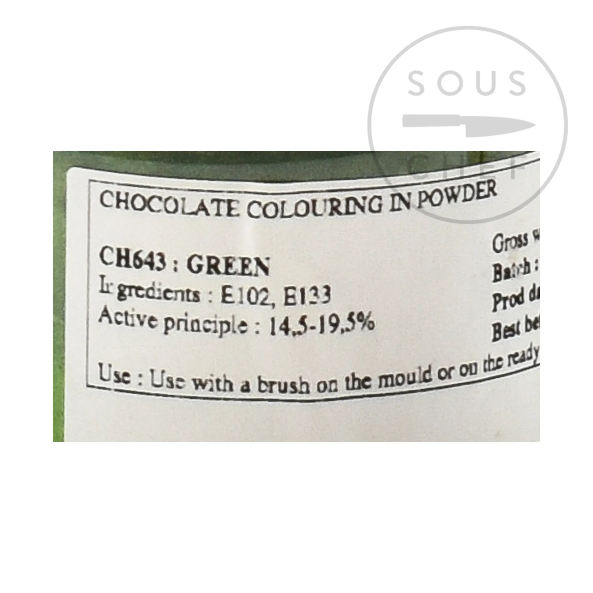 Hot Green Gloss Food Colour For Chocolate, 20g Ingredients Brands|Chocolate & Sweets
