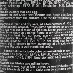 New Metallic Gold Spray, 300ml Ingredients Brands|Baking Ingredients