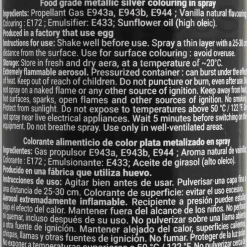 New Metallic Silver Spray, 300ml Ingredients Brands|Baking Ingredients