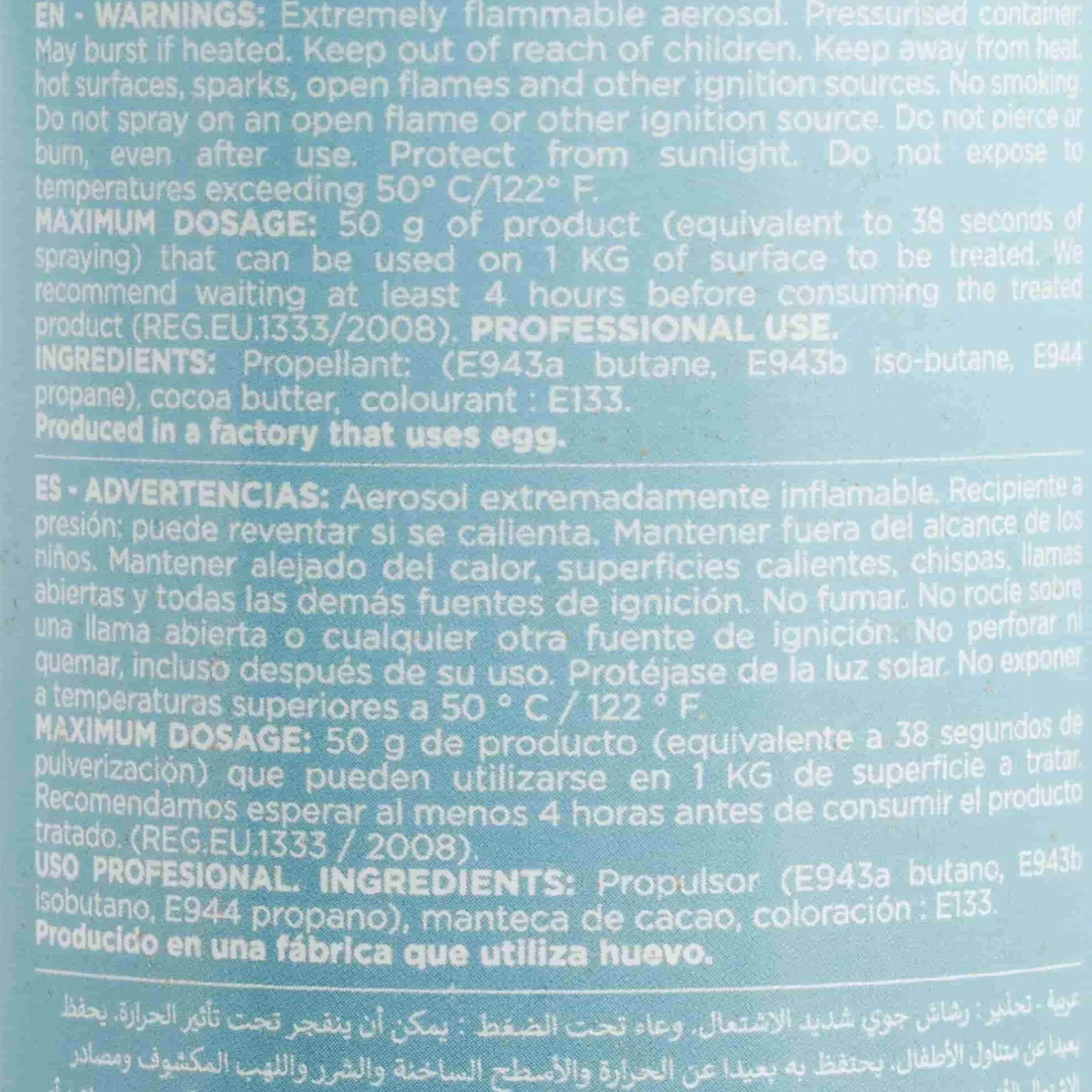 Hot Polar Blue Velvet Spray, 400ml Ingredients Brands|Baking Ingredients