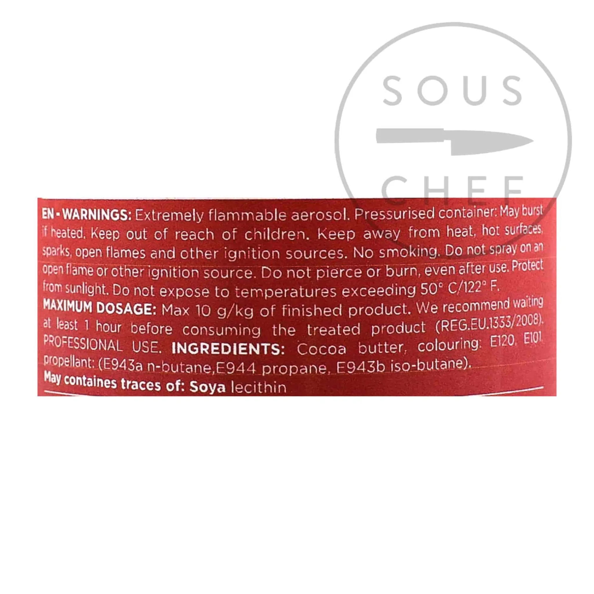 Red Velvet Spray, 400ml Ingredients Brands|French Ingredients