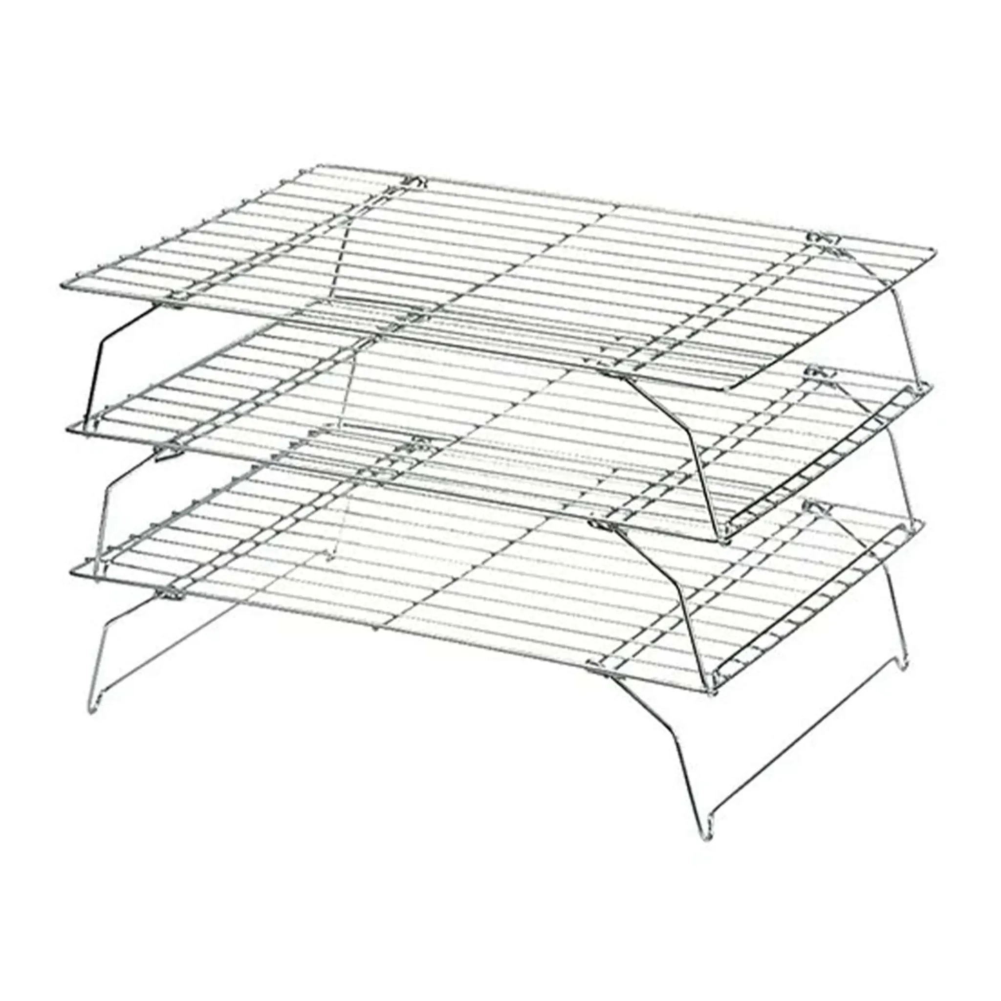 New Set of 3 Stackable Cooling Racks, 34x25cm Baking Supplies & Equipment