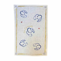 New Croissants Linen Tea Towel Table Setting|Kitchen Textiles & Clothing