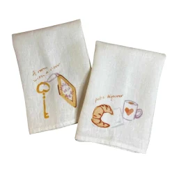 Discount Set of 2 Petit Dejeuner Linen Napkins Table Setting|Kitchen Textiles & Clothing