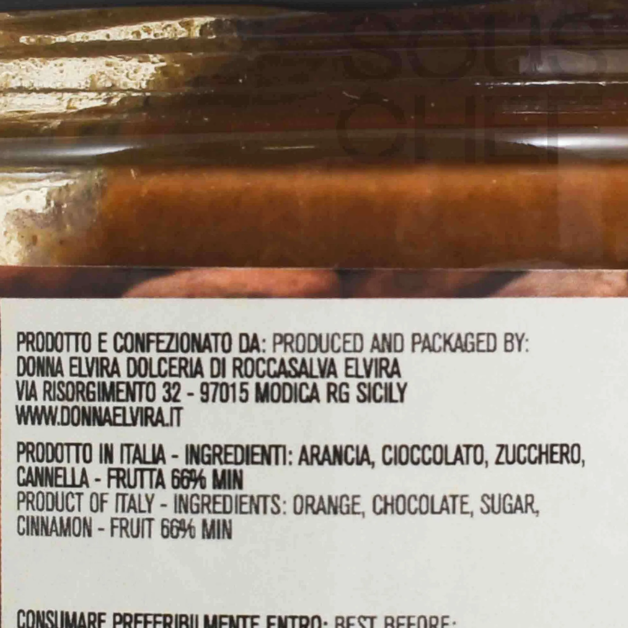 Sale Orange Chocolate and Cinnamon Marmalade, 210g Ingredients Brands|Italian Ingredients