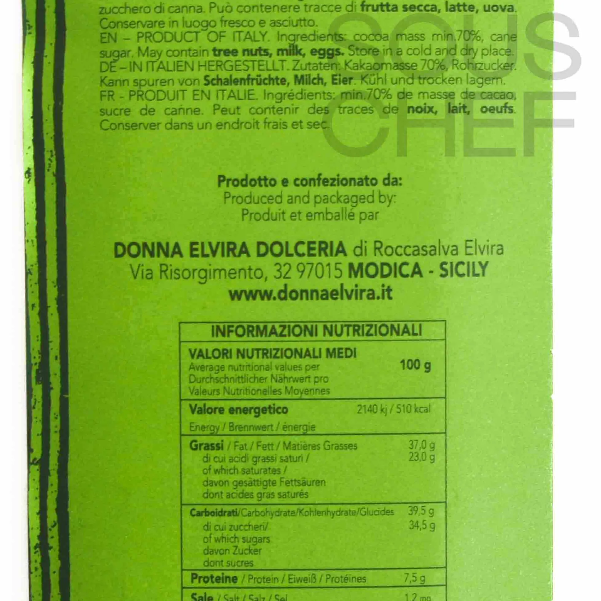 Clearance Single Origin Bolivia Wild Beniano 70% Chocolate Bar, 70g Italian Ingredients|Chocolate & Sweets