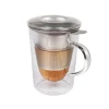 Discount Double-Walled Borosilicate Glass Teacup with Strainer, 290ml Tableware Brands