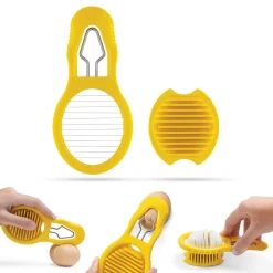 Yellow Eggler Egg Peeler and Slicer Kitchen Tools & Utensils