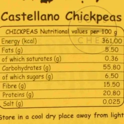 Best Dried Castellano Chickpeas from Leon, 1kg Ingredients Brands|Spanish Ingredients