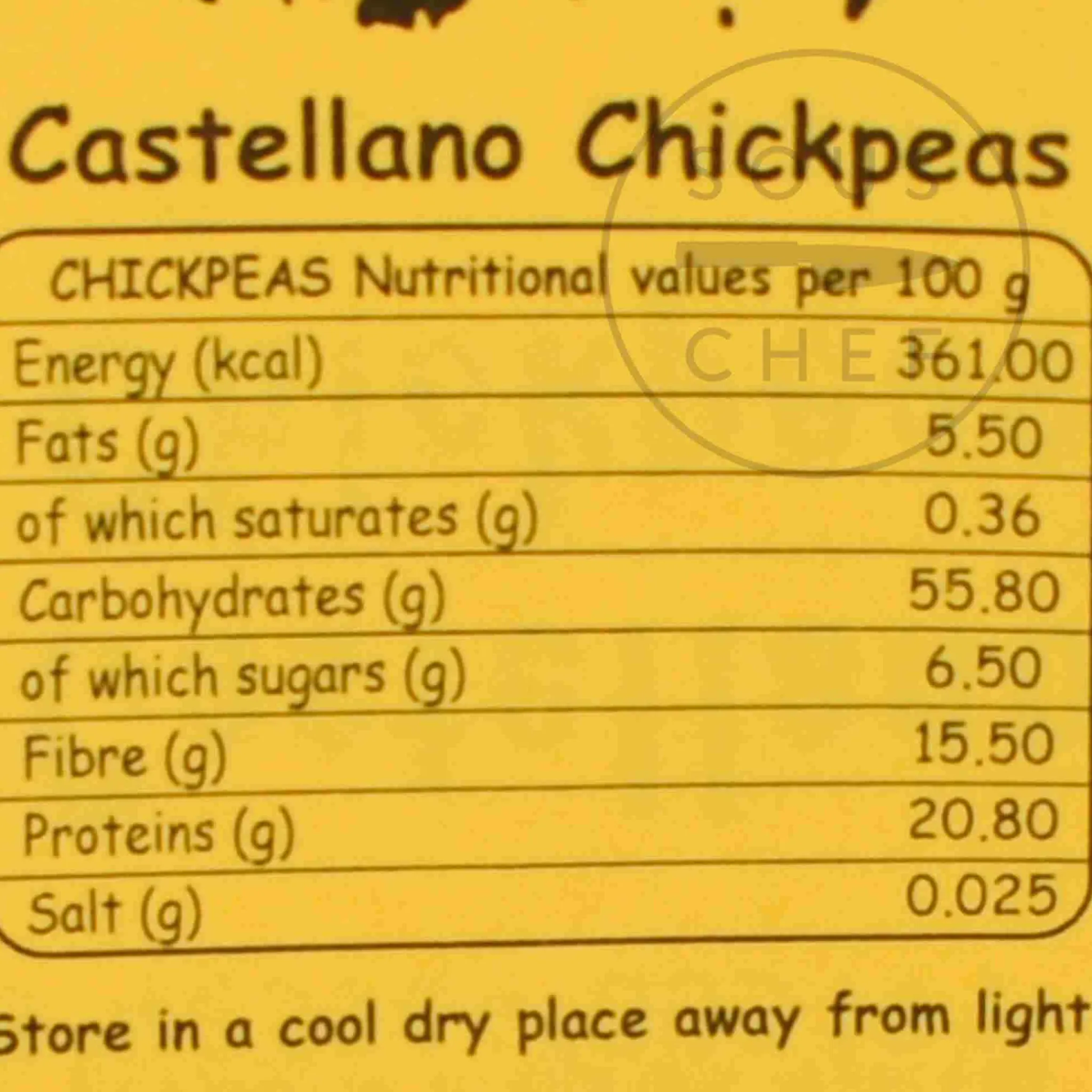 Best Dried Castellano Chickpeas from Leon, 1kg Ingredients Brands|Spanish Ingredients