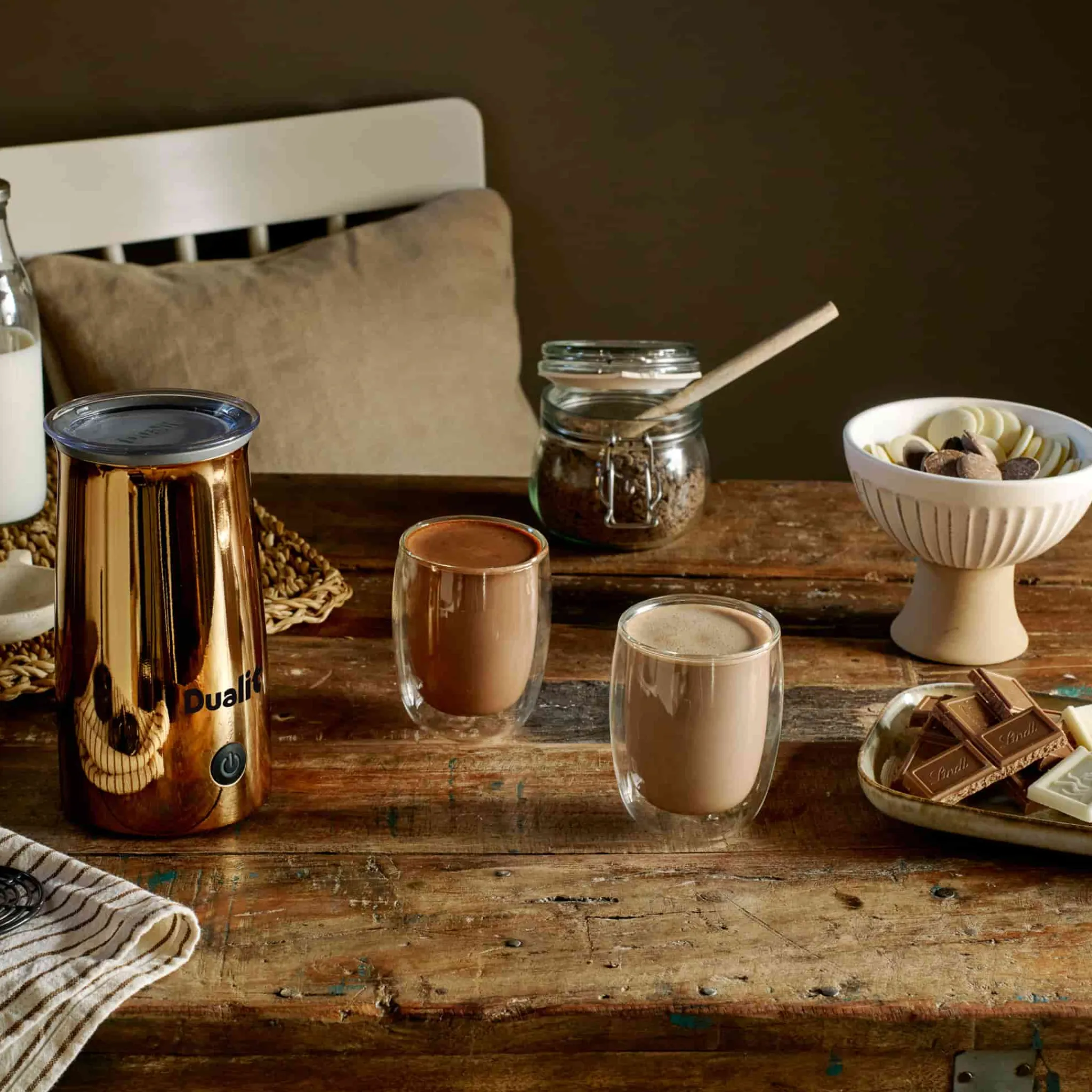 Hot Copper Cocoatiser Milk Frother & Hot Chocolate Maker Kitchen Electricals