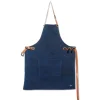 Online Canvas BBQ Apron in Dark Blue Kitchen Textiles & Clothing
