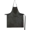 Leather BBQ Apron in Vintage Grey Kitchen Textiles & Clothing