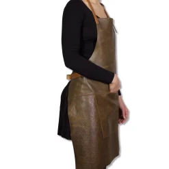Outlet Leather BBQ Apron in Vintage Brown Kitchen Textiles & Clothing