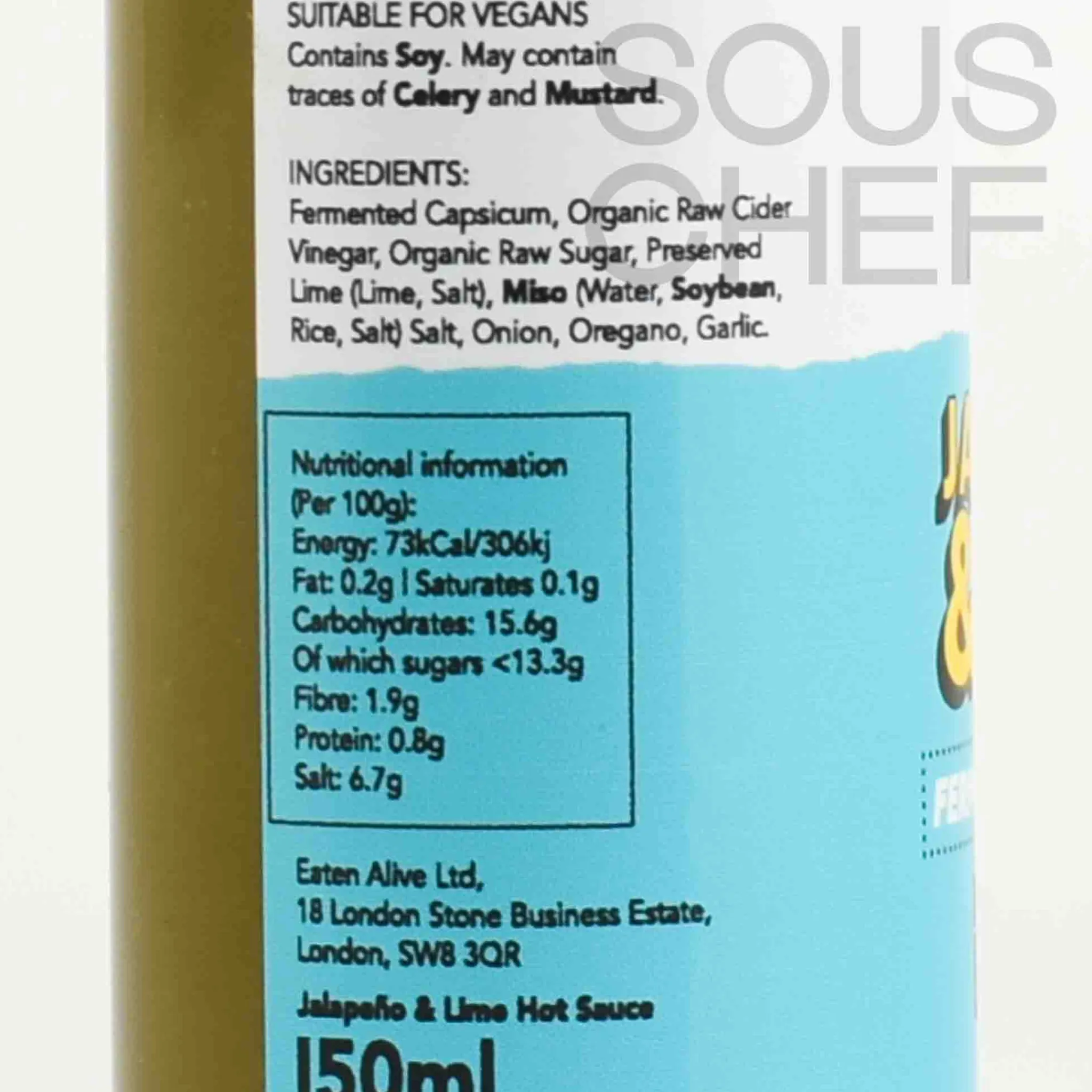 Discount Jalapeno & Lime Hot Sauce, 150ml Ingredients Brands|Sauces & Condiments