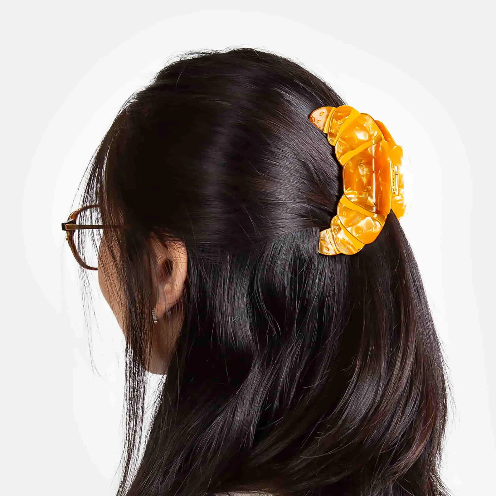 Hot Croissant Hair Claw Clip Tableware Brands
