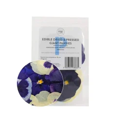 Discount Edible Dried & Pressed Giant Pansies, 8 pieces Ingredients Brands|Baking Ingredients