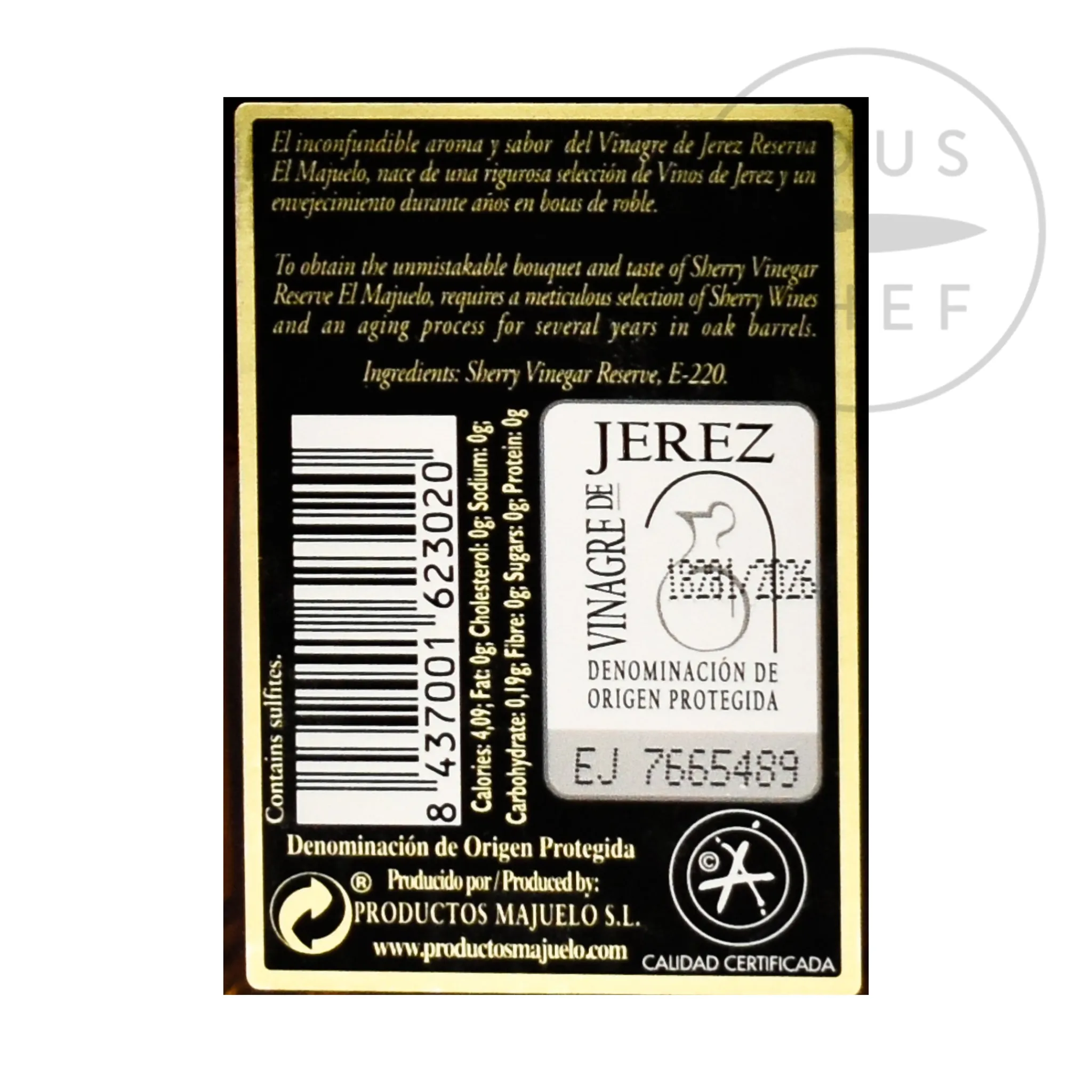 Outlet Reserva Sherry Vinegar, 250ml Ingredients Brands|Spanish Ingredients