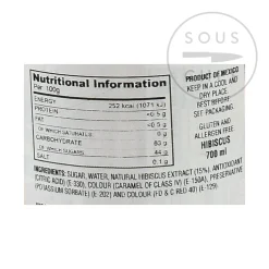 Concentrated Hibiscus Syrup, 700ml Ingredients Brands|Mexican Ingredients