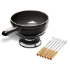 New Black Cheese Fondue Set, 22cm French Ingredients|Pots & Pans