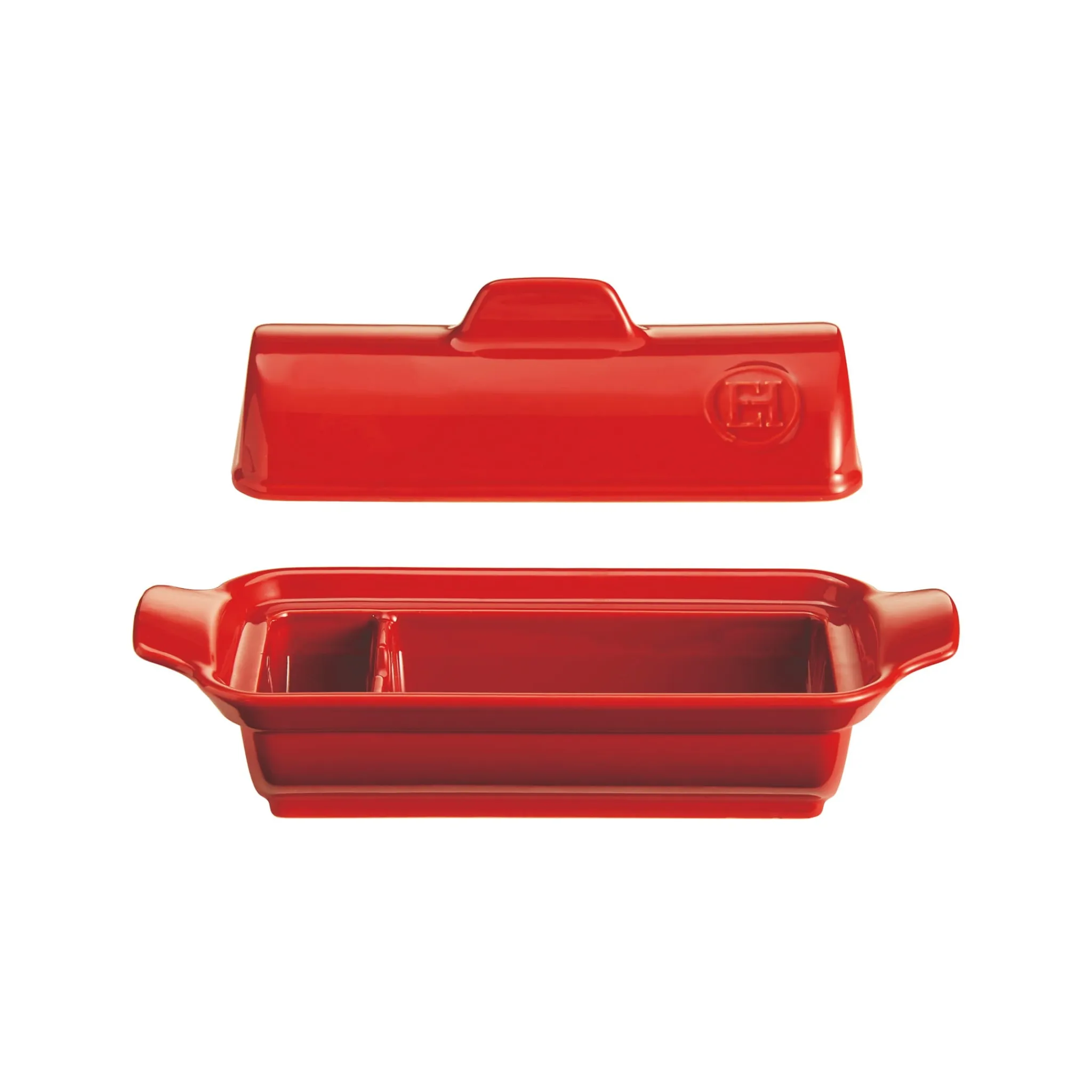 New Red Foie Gras Medallion Dish with Lid, 24.5x10cm French Ingredients|Baking Supplies & Equipment