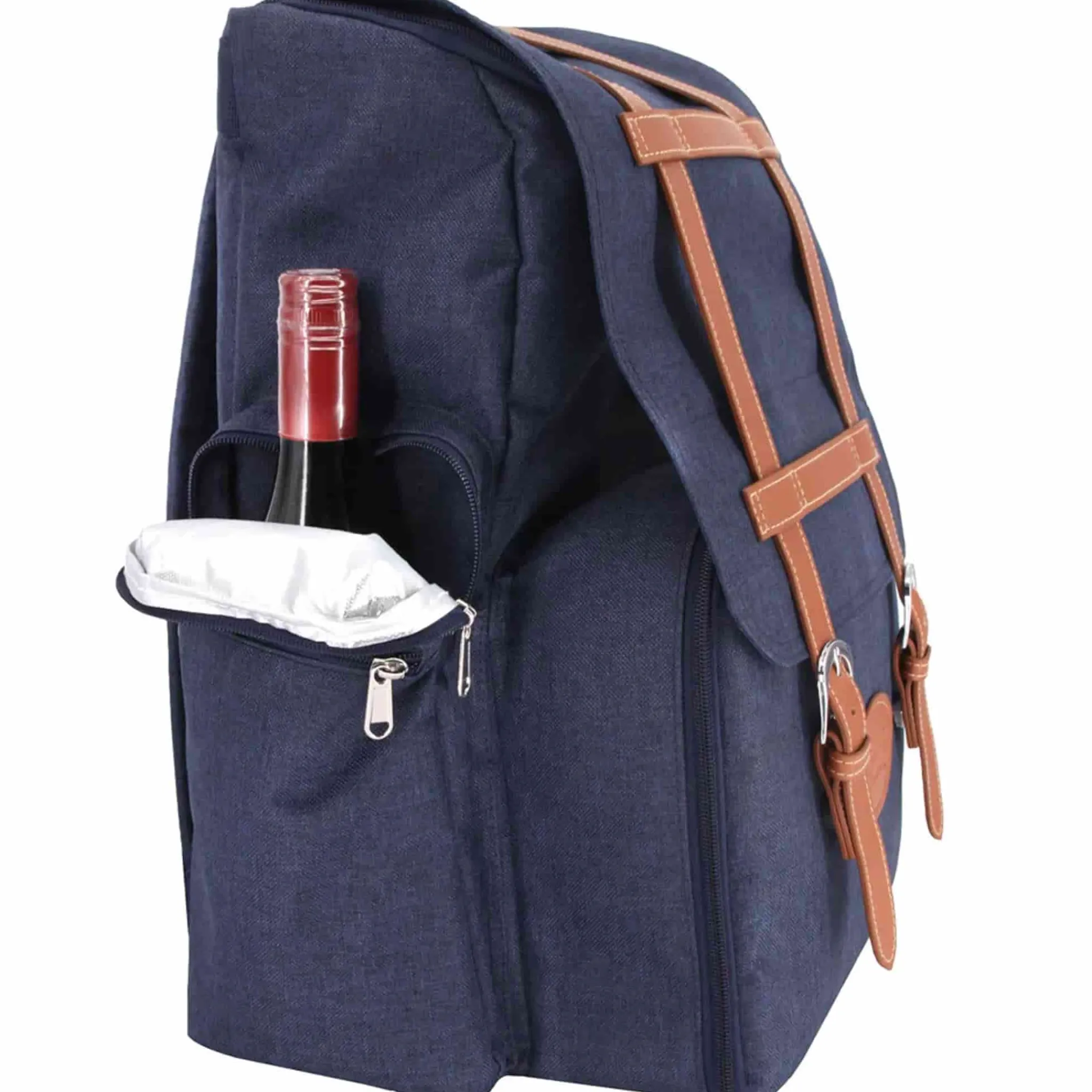 Escapade Navy Picnic Backpack, 4 Person Picnicware|Disposable Tableware