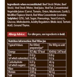 Premier Red Wine Jus, 1.2kg Ingredients Brands|Stock & Bouillon