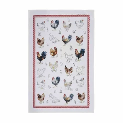 Discount Farm Birds Cotton Tea Towel Kitchen Textiles & Clothing